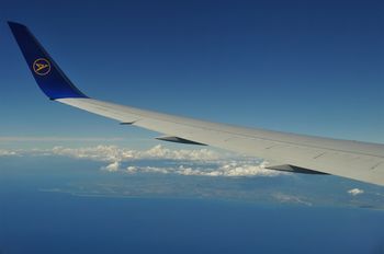 10 st�ndiger Flug von Santo Domingo �ber den Atlantik.