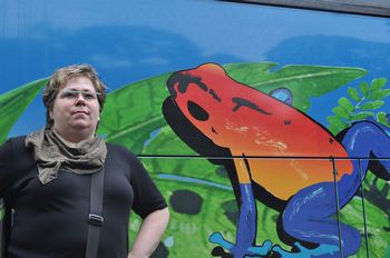 Zuerst ging es in Richtung Karibikk�ste mit einem sch�n lackierten Bus.